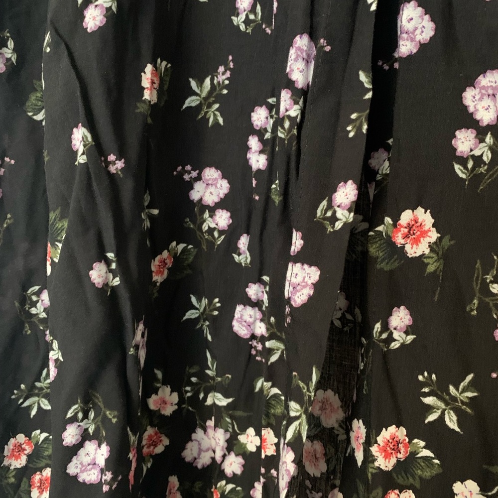 Zara Black Maxi Skirt Floral Print - Picture 3 of 6
